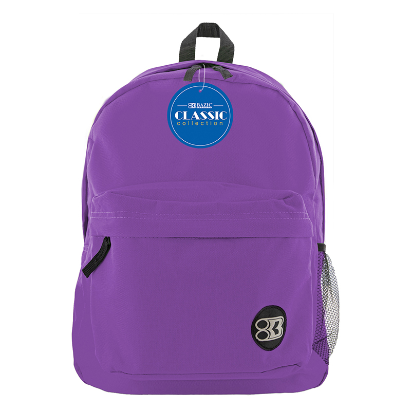 Picture of Bazic Products BAZ1057 17 in. Basic Backpack&#44; Purple