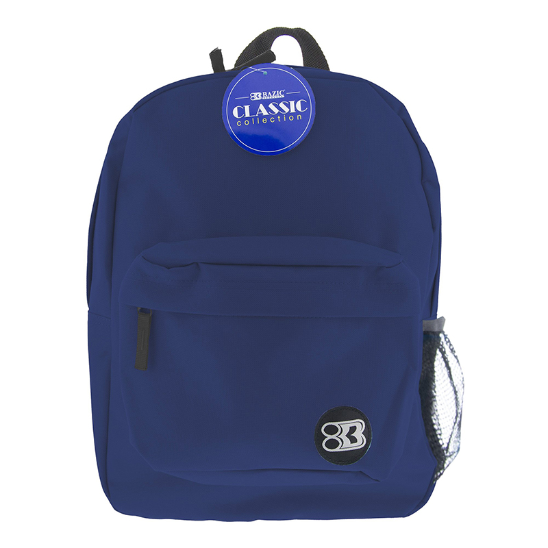 Picture of Bazic Products BAZ1060 17 in. Basic Backpack&#44; Navy Blue