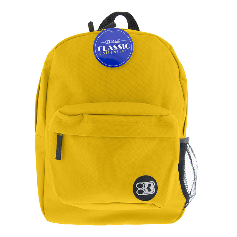 Picture of Bazic Products BAZ1062 17 in. Basic Backpack&#44; Mustard