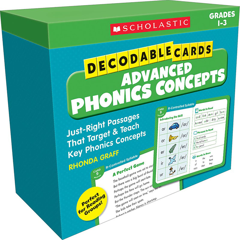 Picture of Scholastic Teaching Resources SC-861432 Advanced Phonics Concepts Decodable Cards