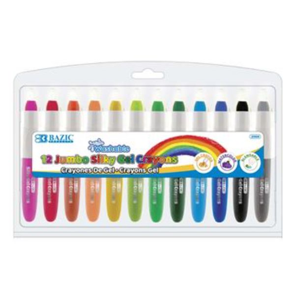Picture of Bazic Products BAZ2569-3 12 Color Jumbo Silky Gel Crayons - 3 per Box