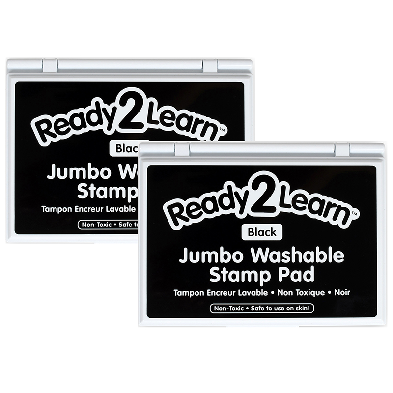 Jumbo Washbl Stamp Pad, Black - Pack of 2