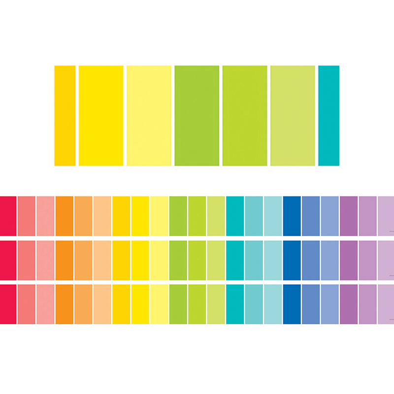 48 ft. Rainbow Paint Chip Ez Border, Pack of 3