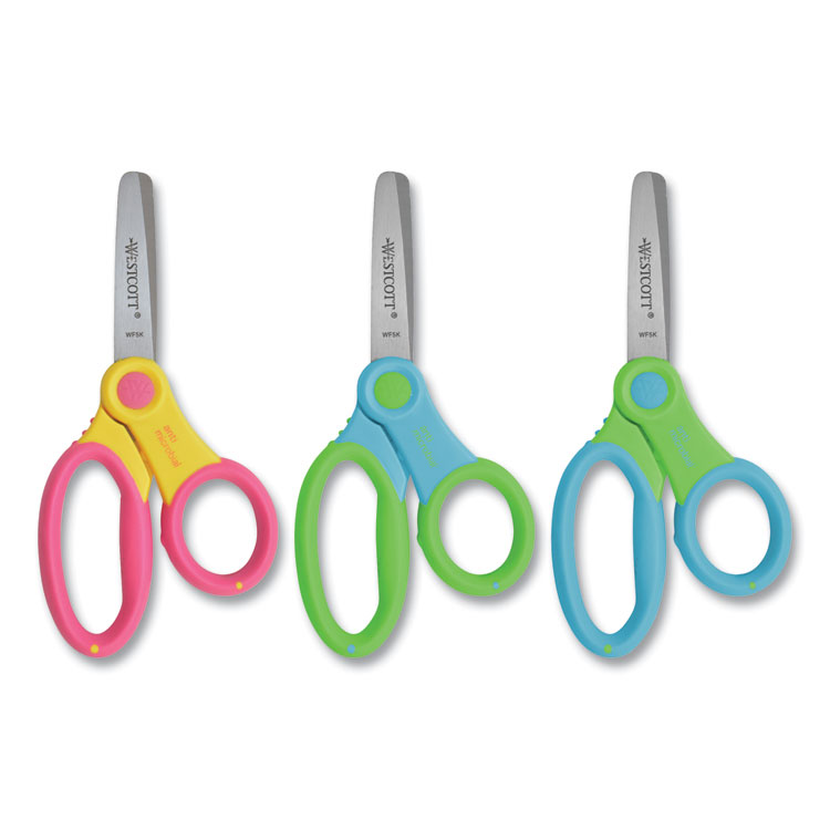 Picture of Acme United ACM14596-6 5 in. Blunt Kids Scissors with Anti-Microbial Protection&#44; Assorted Color - 6 Each