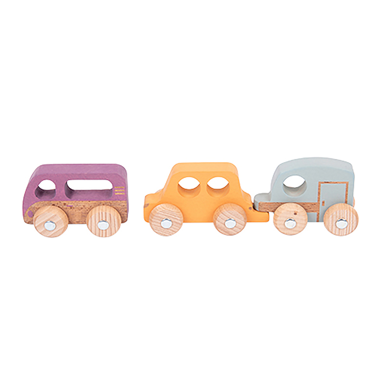Picture of Learning Advantage CTU73514 Tickit Rainbow Wooden Adventure Vehicles&#44; Orange&#44; Blue & Purple - Set of 3