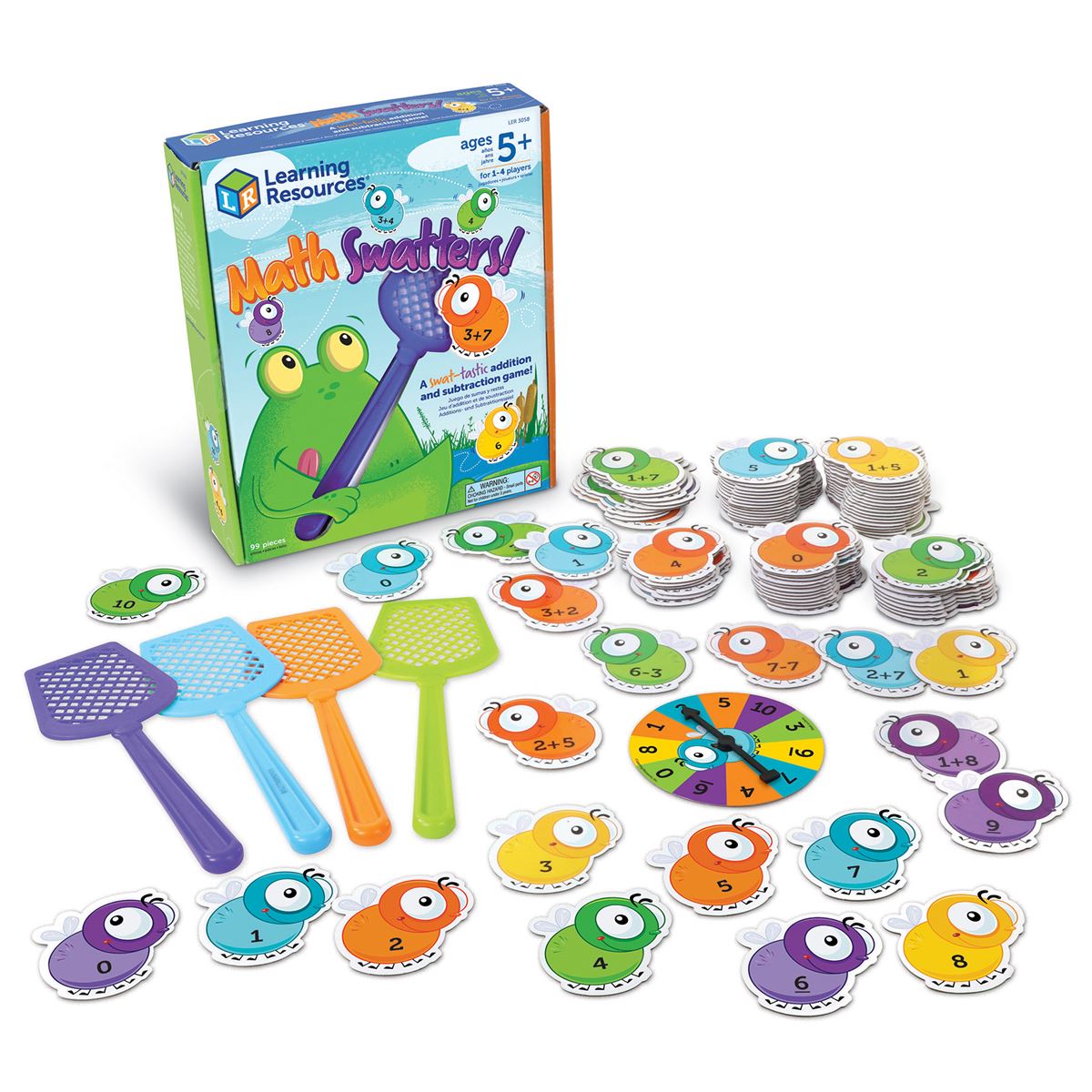 Picture of Learning Resources LER3058 Mathswatters Addition & Subtraction Game - Small