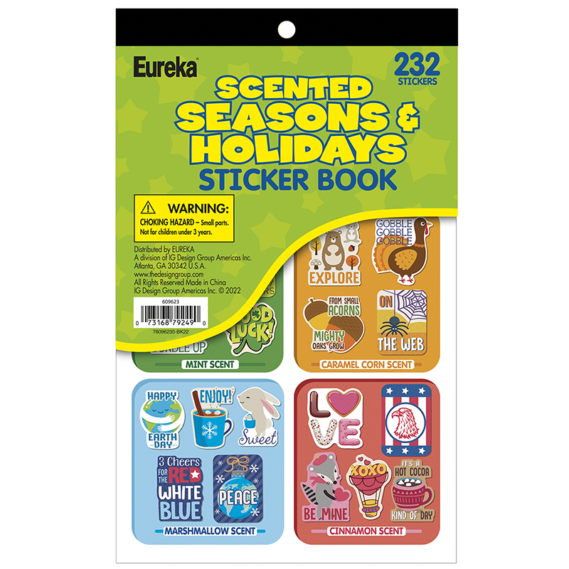 Picture of Eureka EU-609623 9.38 x 5.75 in. Seasons & Holiday Scent Stickerbook