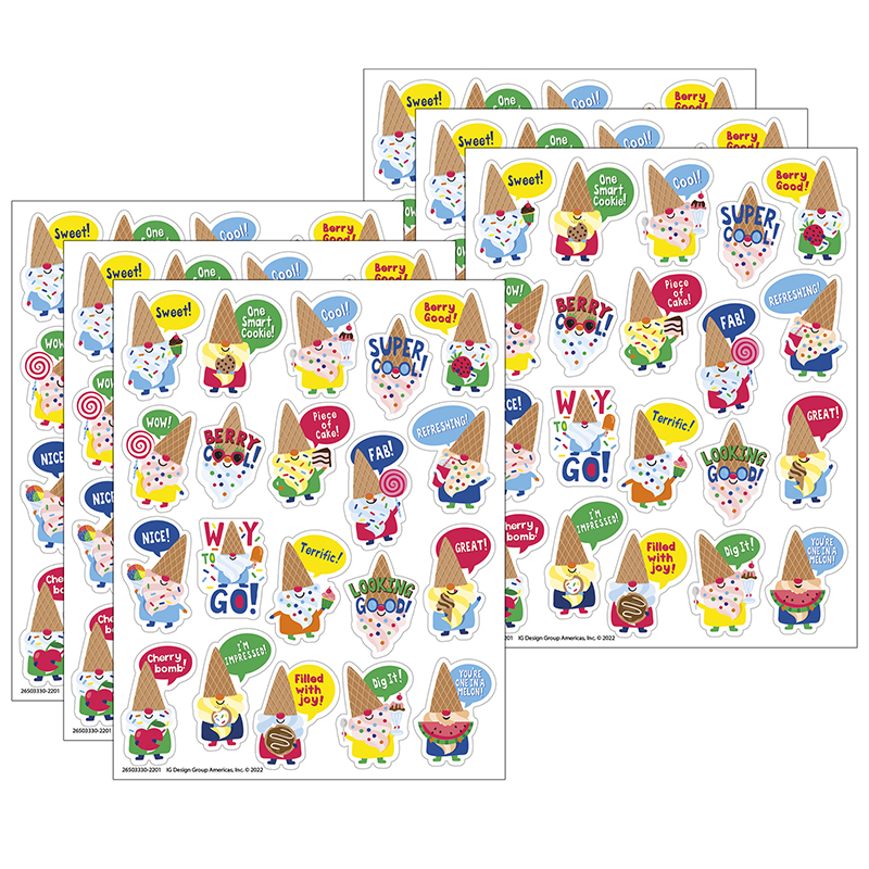 Picture of Eureka EU-650333-6 Dessert Gnomes Candy Scented Sticker&#44; Pack of 6