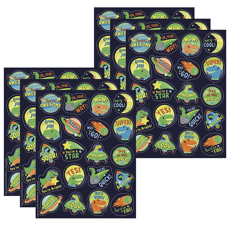 Picture of Eureka EU-650331-6 Dinosaur Breath Stickers&#44; Pack of 6