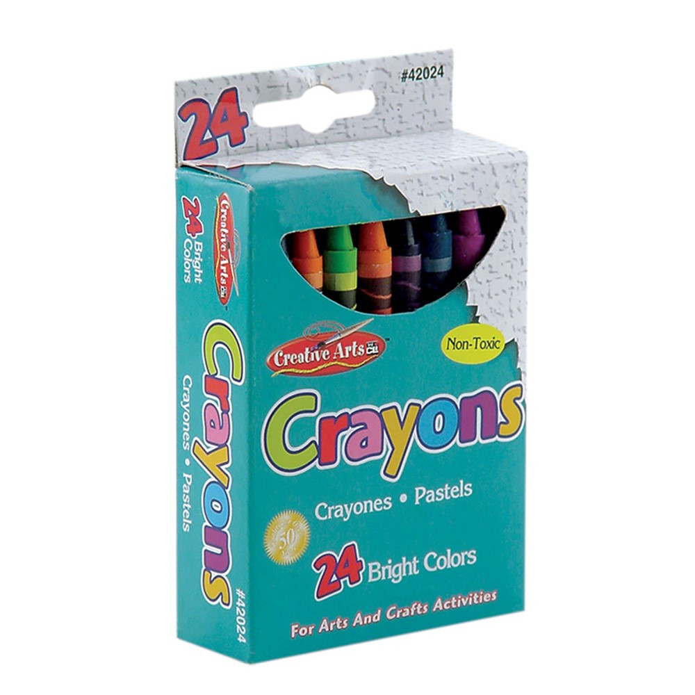 Assorted Colors Crayons, Box of 24