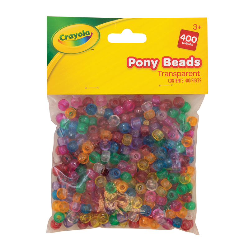 Picture of Dixon Ticonderoga PACAC355211CRA-6 6 x 9 mm Assorted Transparent Pony Beads&#44; 400 Piece - Pack of 6