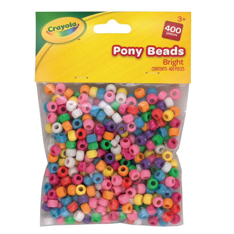 Picture of Dixon Ticonderoga PACAC355402CRA-6 6 x 9 mm Assorted Bright Pony Beads&#44; 400 Piece - Pack of 6