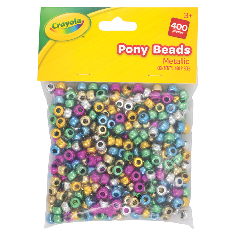Picture of Dixon Ticonderoga PACAC355403CRA-6 6 x 9 mm Assorted Metal Pony Beads&#44; 400 Piece - Pack of 6