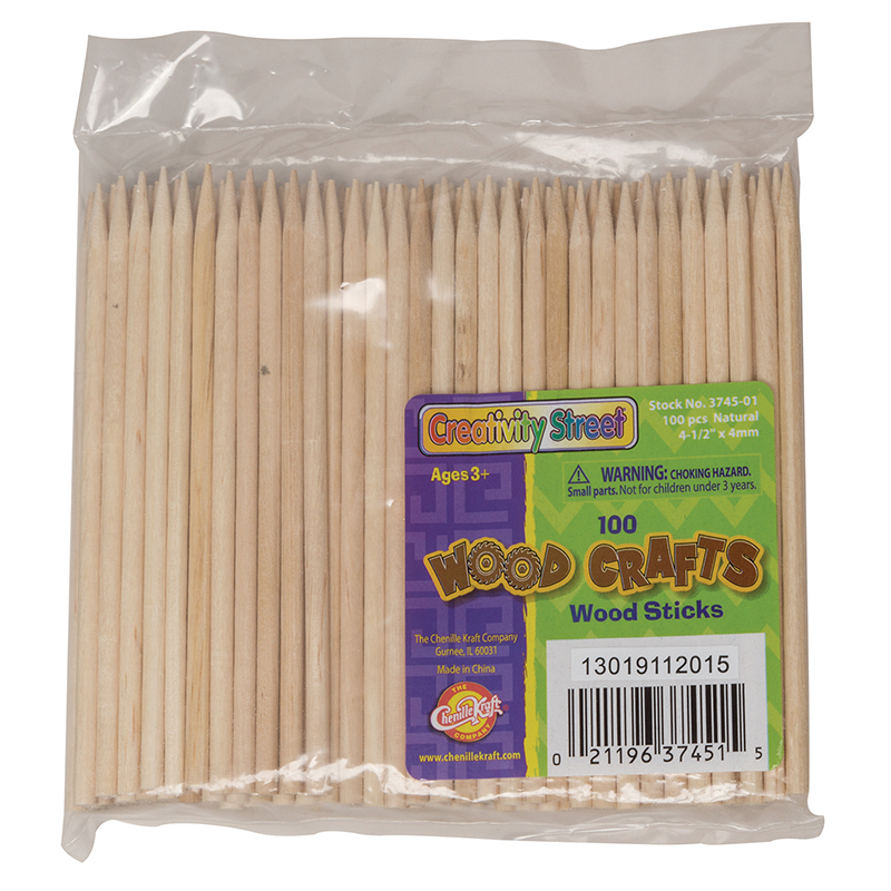 Picture of Dixon Ticonderoga PACAC374501-6 4.5 in. Wood Sticks&#44; 100 Piece - Pack of 6