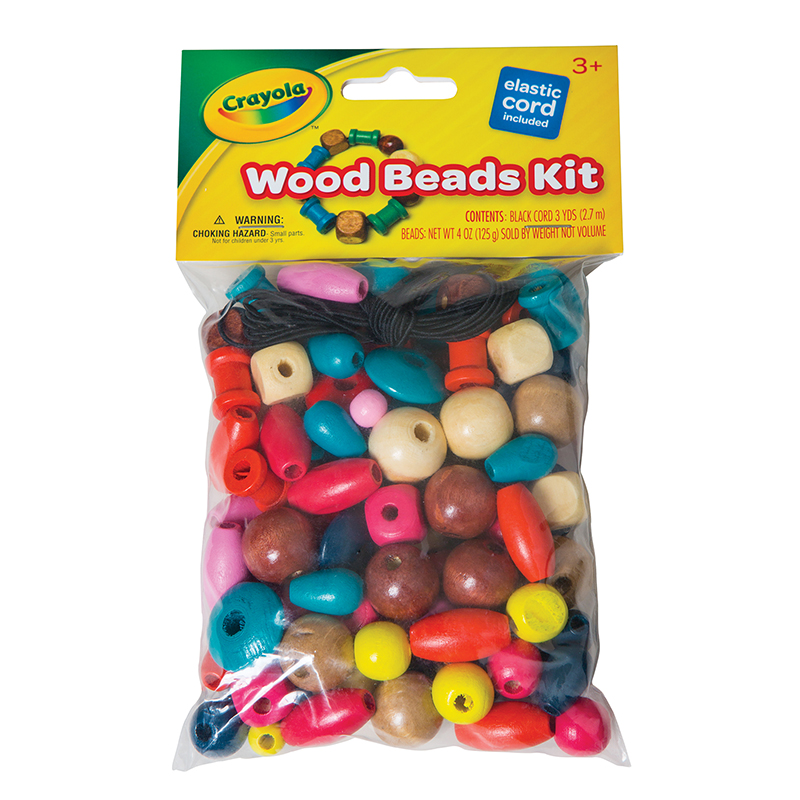 Picture of Dixon Ticonderoga PACAC6116100CRA-3 Wood Beads&#44; Assorted Colors - 100 Count - Pack of 3