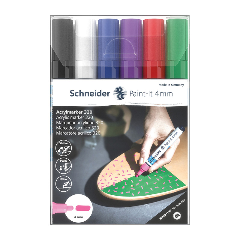 Paint-It 320 Markers, Pack of 6