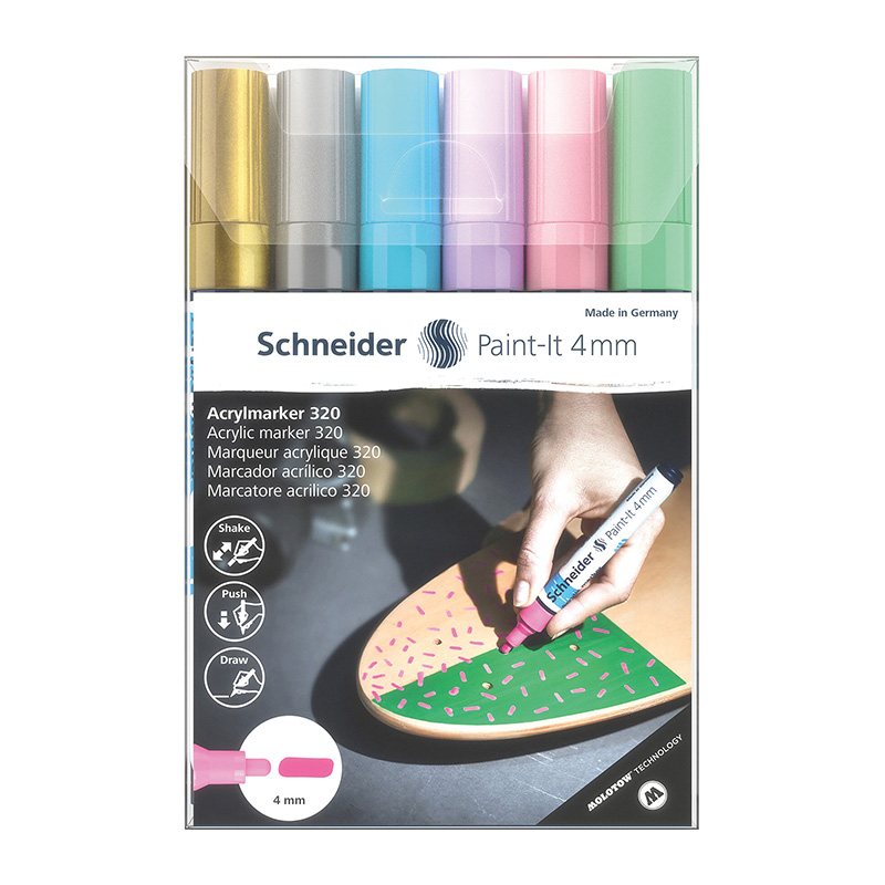 Paint-It 320 Pastel Markers, Pack of 6