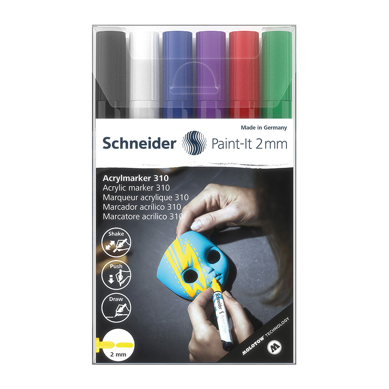 Paint-It Acrylic Markers, Pack of 6