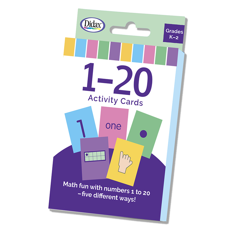 Picture of Didax DD-212123 1-20 Activity Cards&#44; Multi Color - Set of 102