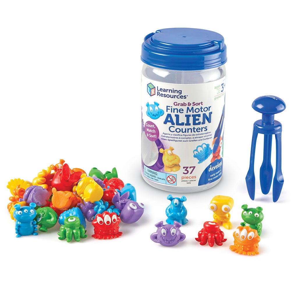 Picture of Learning Resources LER1061 Grab & Sort Alien Counters