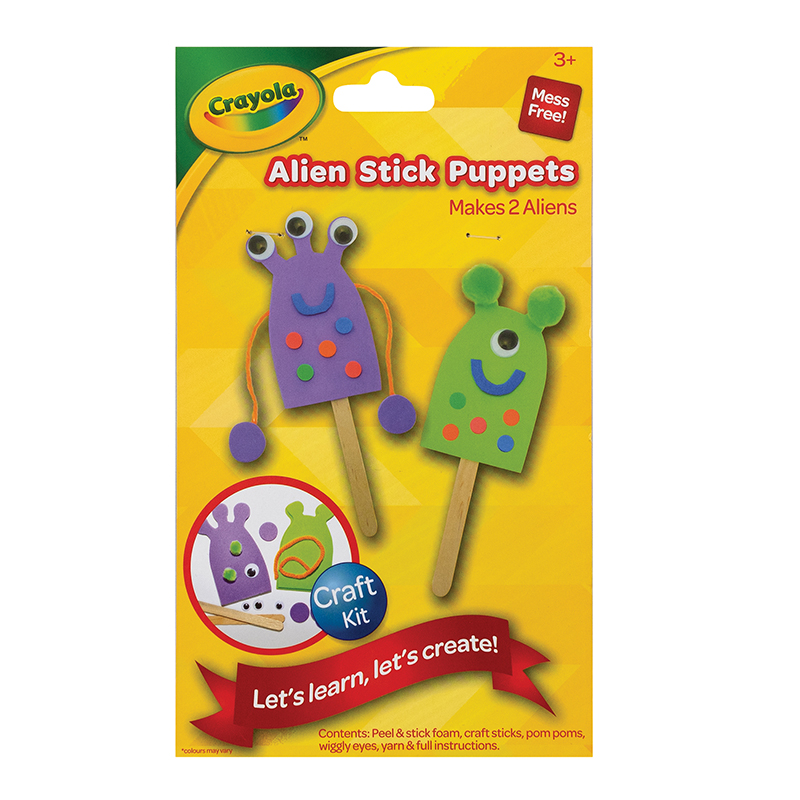 Picture of Dixon Ticonderoga PACAC1000155CRA Crayola Alien Puppets Kit