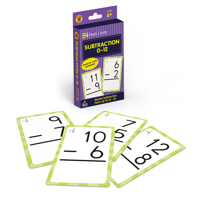 Picture of Carson Dellosa Education CD-0769677215 Subtraction 0 to 12 Flash Cards