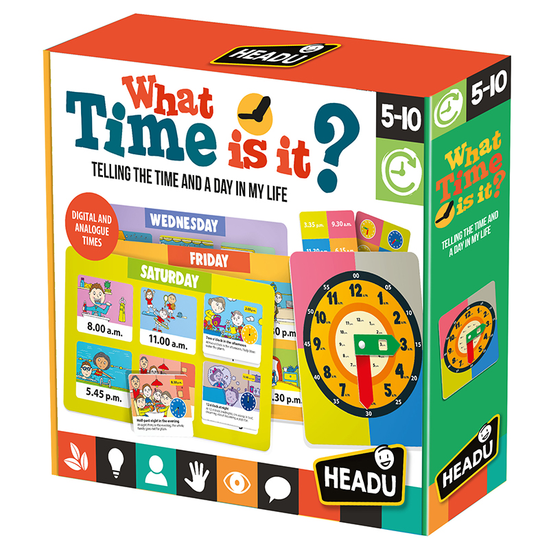 Picture of Headu HDUEN22786 What Time is it Puzzle