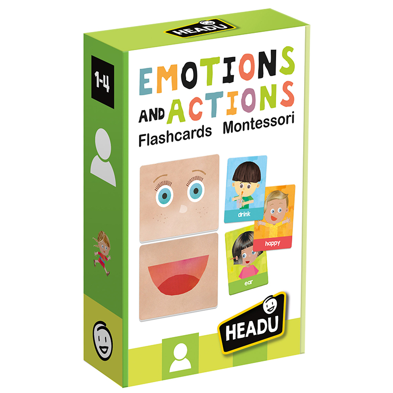 Picture of Headu HDUEN24650 Flashcards Emotions & Actions Montessori