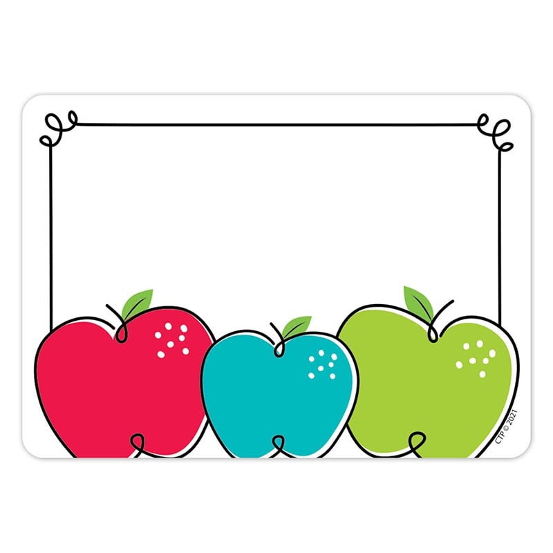 Doodle Apples Labels - Pack of 6 - 36 Count