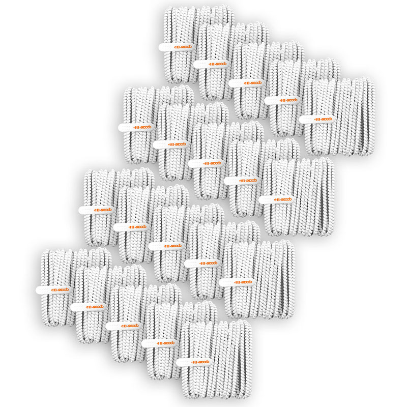 Skooob Tangle Free Earbud Covers, White - Pack of 20