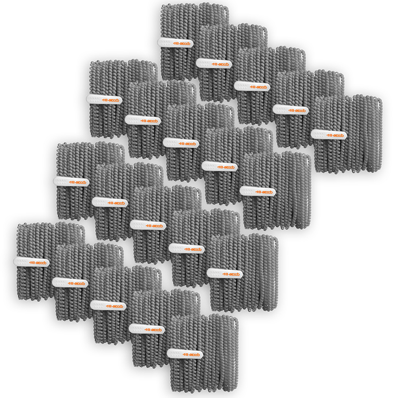 Skooob Tangle Free Earbud Covers, Gray - Pack of 20