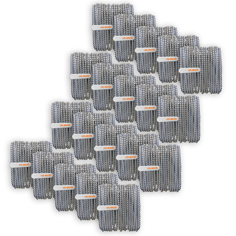 HECSKBSLV-20 Skooob Tangle Free Earbud Covers, Silver - Pack of 20
