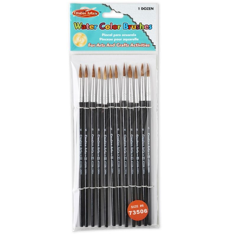 Picture of Charles Leonard CHL73506-6 No.6 Water Color Point Brushes - Pack of 6
