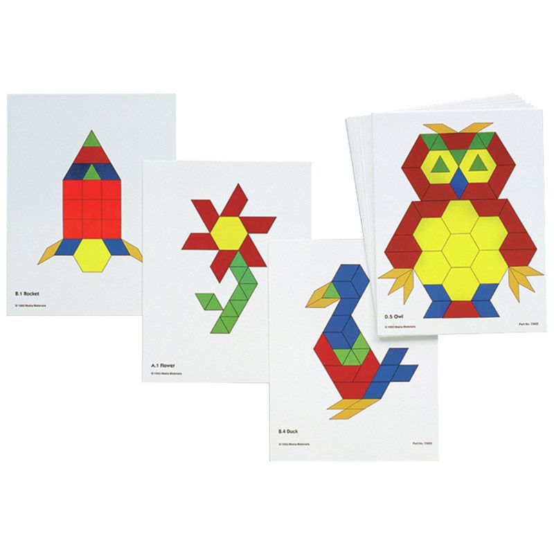 CTU8837-3 Pattern Block Activity Cards - Pack of 3