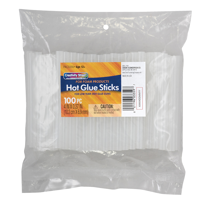 PACAC3359 Hot Glue Sticks Foam Products, Clear - 100 Count