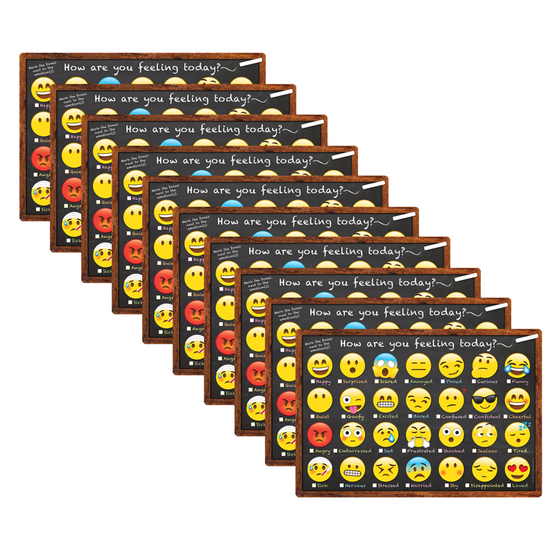 13 x 19 in. Smart Emoji How Feel Chart - Case of 10