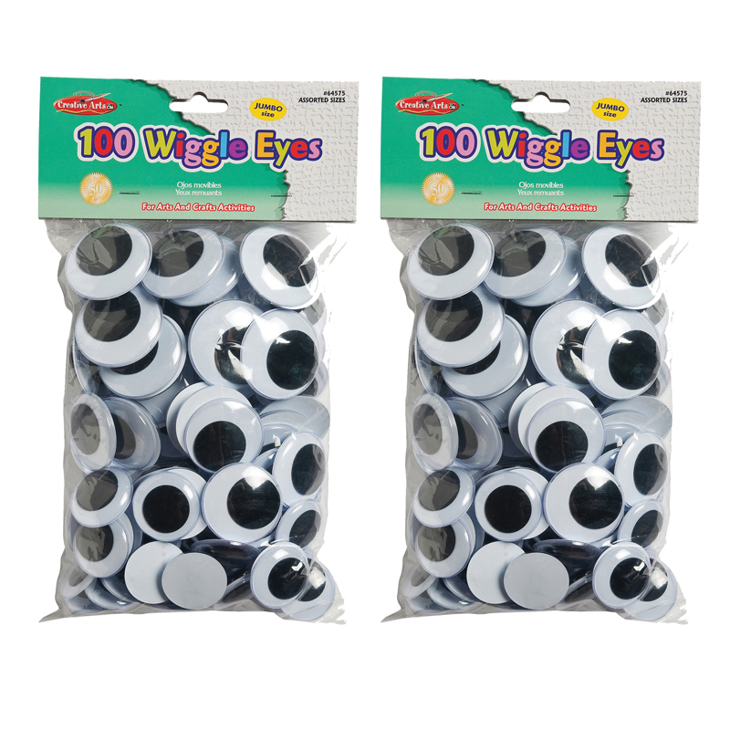 Jumbo Wiggle Eye, Black - Pack of 100
