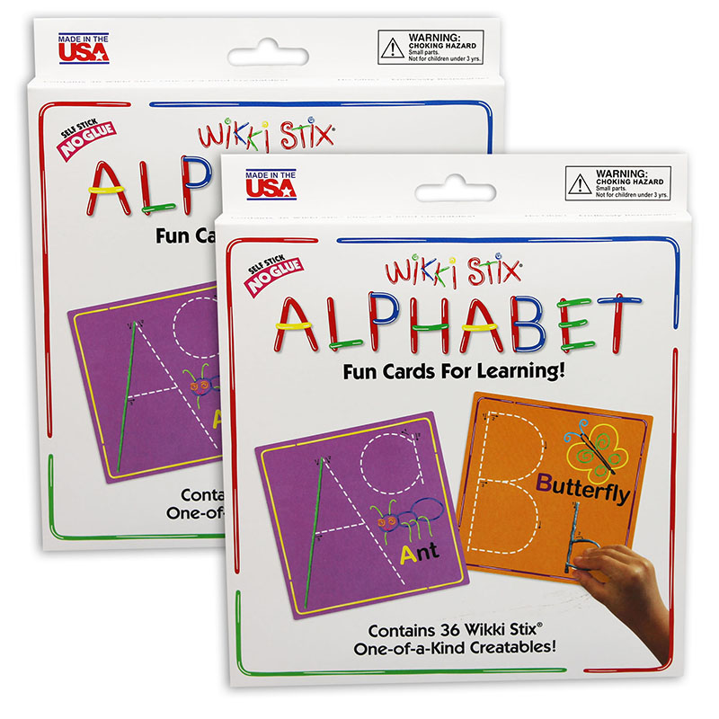 Picture of Wikki Stix WKX606-2 Alphabet Cards Set&#44; Multi Color - Case of 2