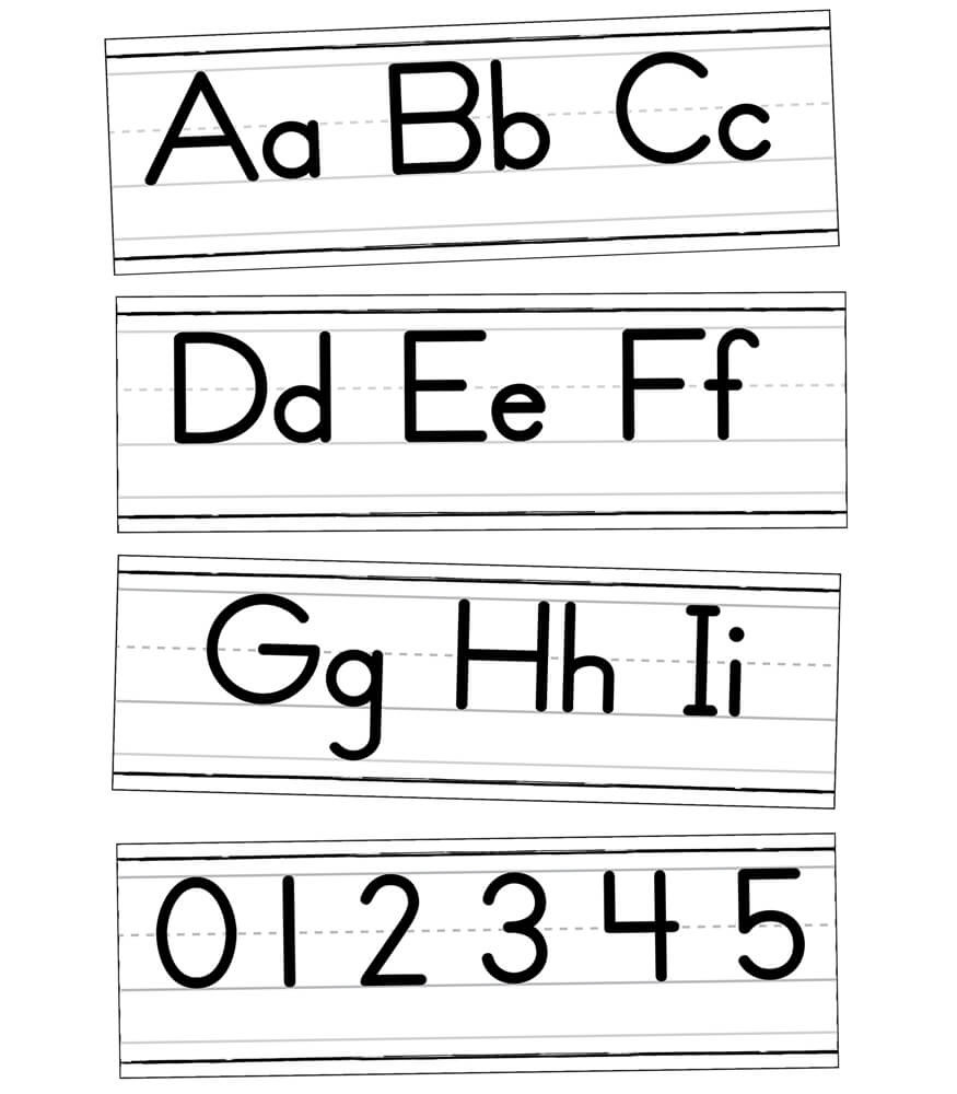 Picture of Carson Dellosa Education CD-110573 Farmhouse Manuscript Alphabet Line Bulletin Board Set