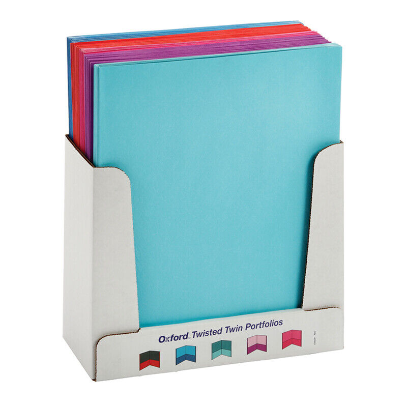 Twisted Twin Pocket Folders, Letter Size, Assorted, 50PK