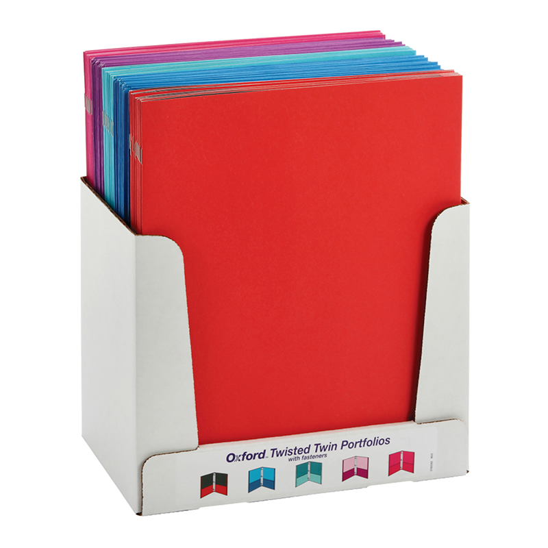 Twisted Twin Pocket Folders with Fasteners, Letter Size, Assorted, 50PK