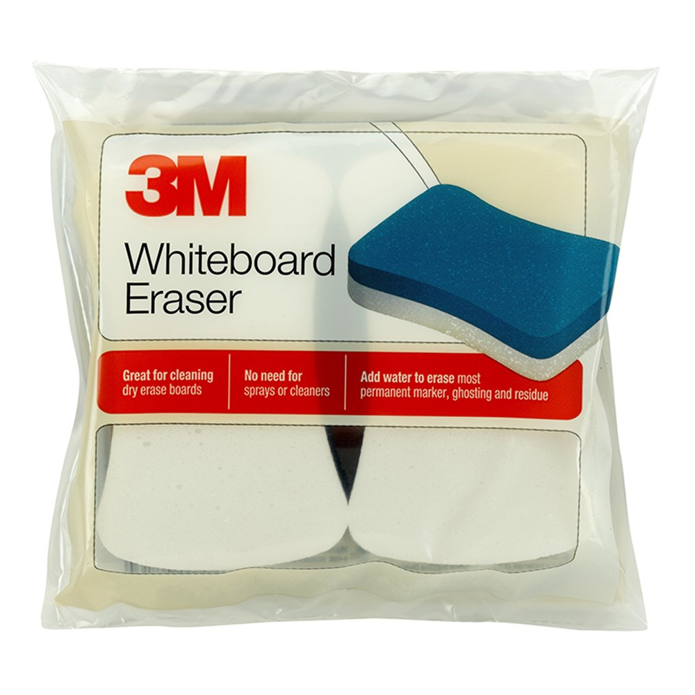 MMM581WBE-3 3 x 5 in. Whiteboard Eraser Pad, Blue & White - 2 Count - Pack of 3