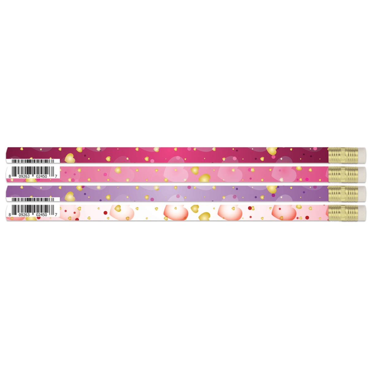 MUSD2450-12 Dreamy Hearts Pencils - 12 Dozen