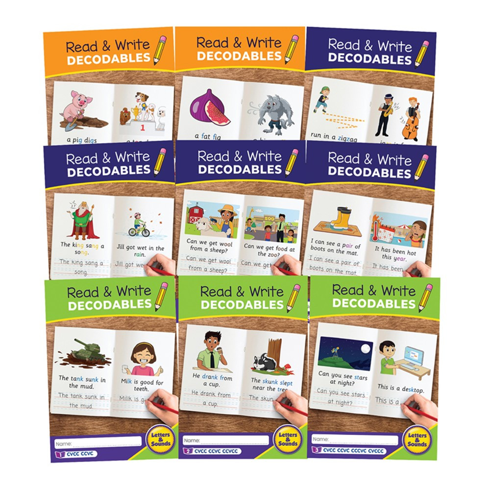 Read & Write Decodables Set A Cards