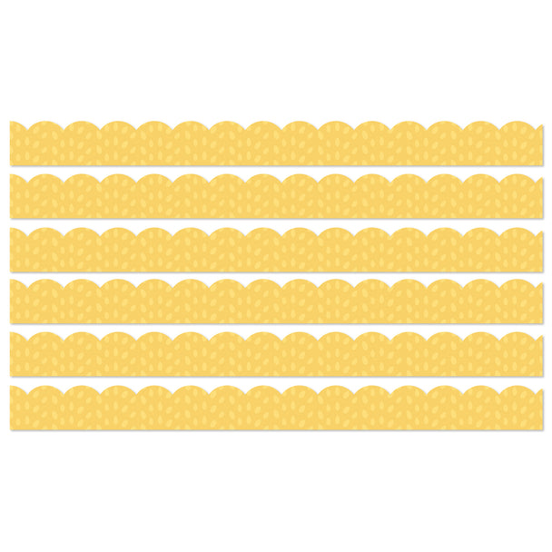 Picture of Carson Dellosa Education CD-108490-6 Painted Dots Scallop Bulletin Border - Pack of 6