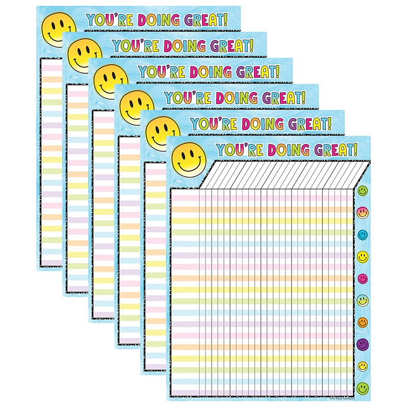 TCR7461-6 Brights 4 Ever Incentive Chart - Pack of 6
