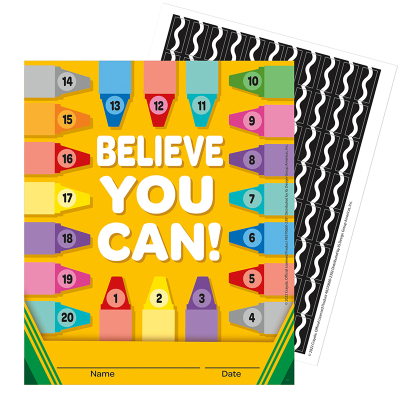 EU-837066-3 5 x 6 in. Crayola Mini Reward Chart with Sticker - Pack of 3