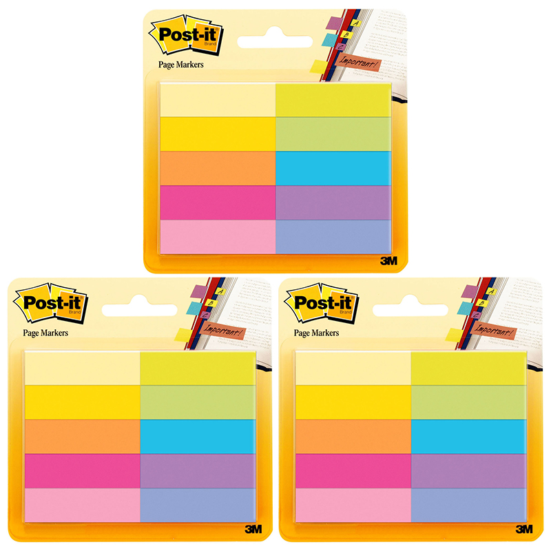 MMM67010AB-3 Post-It Page Markers - Pack of 3