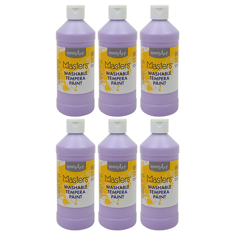 Little Masters Washable Tempera Paint, 16 oz., Light Purple, 6PK