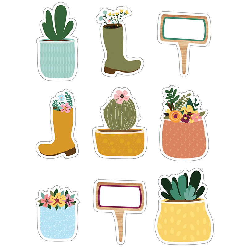 Picture of Carson Dellosa Education CD-120643-3 Boots Pots & Garden Signs Bulletin Accent - Pack of 3